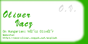 oliver vacz business card